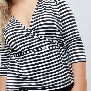 BOOHOO strip wrap top. Excellent condition!